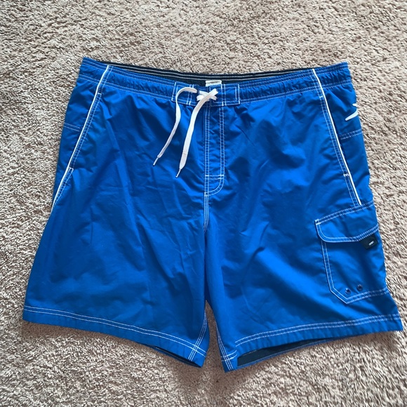 Speedo Blue & White Swim Trunks size XL - Picture 3 of 10